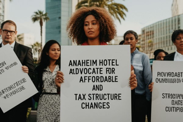 Anaheim Hotel Workers Advocate for Affordable Housing and Tax Structure Changes